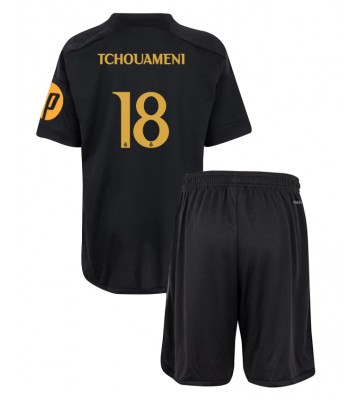 Real Madrid Aurelien Tchouameni #18 Tredjeställ Barn 2023-24 Kortärmad (+ Korta byxor)